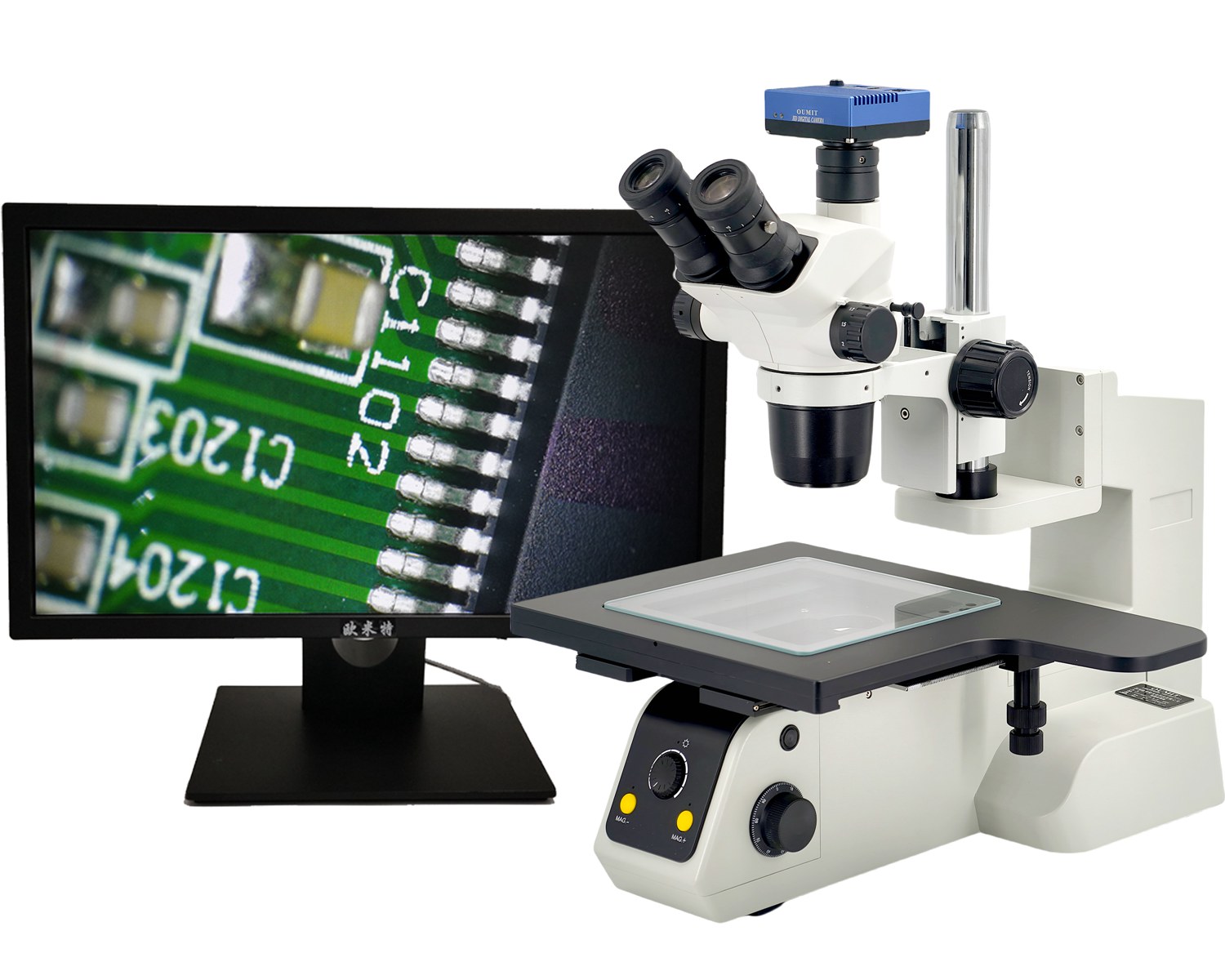 昆山OMT2860HC系列高清4K研究级测量三目显微镜